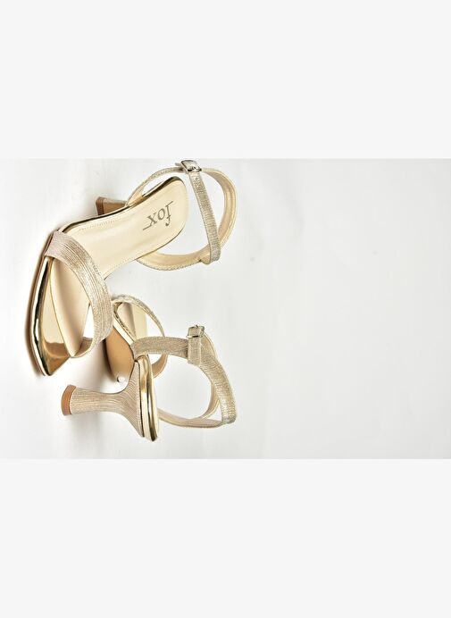 U569519914 Altın Sim Topuklu Kadın Ayakakbı - Görsel 4