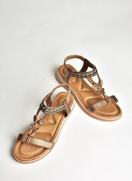 U258615209 Bakır Kadın Sandalet - Görsel 8