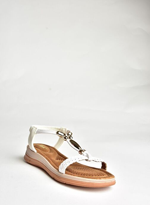 U258625209 Beyaz Kadın Sandalet - Görsel 7