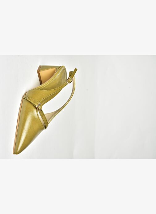 U654078709 Yeşil Kalın Topuklu Kadın Ayakkabı - Görsel 8