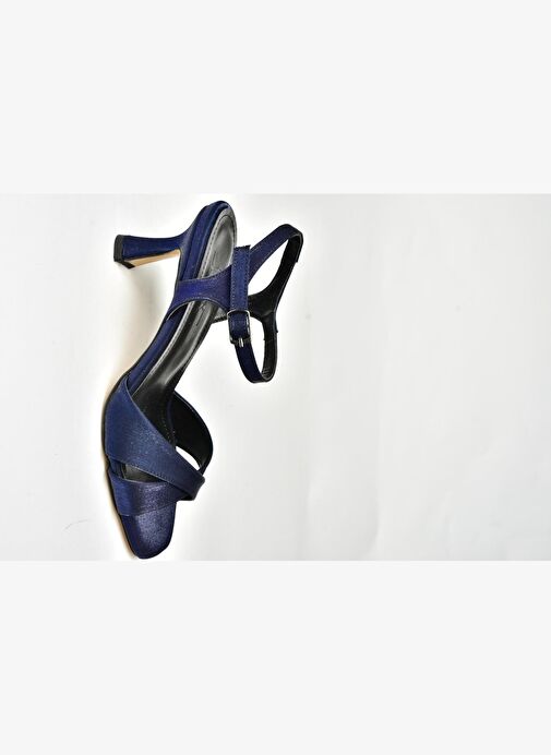 U569521314 Lacivert Sim Alçak Topuklu Kadın Ayakkabı - Görsel 8