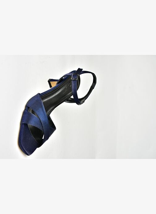 U569521314 Lacivert Sim Alçak Topuklu Kadın Ayakkabı - Görsel 9