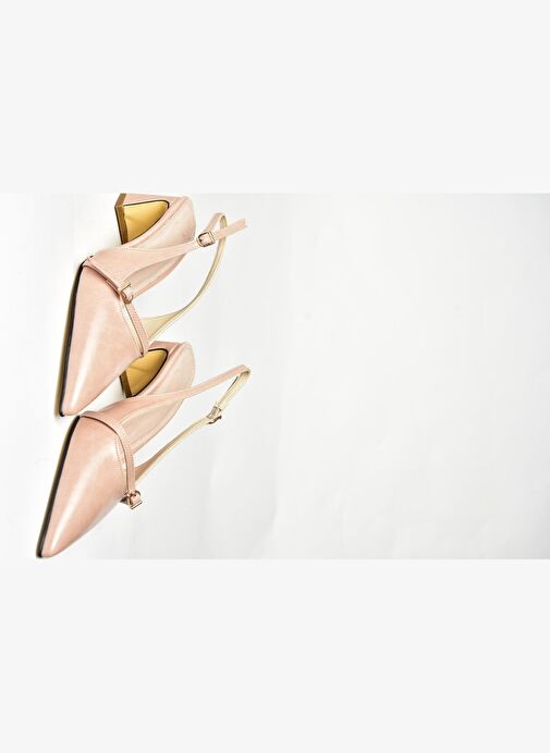 U654078709 Pudra Kalın Topuklu Kadın Ayakkabı - Görsel 7
