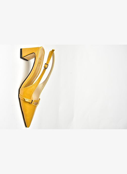 U654078709 Hardal Kalın Topuklu Kadın Ayakkabı - Görsel 9