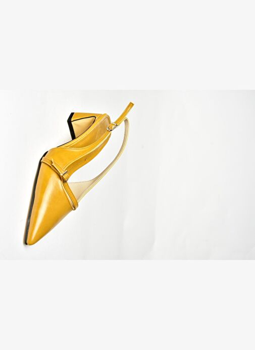 U654078709 Hardal Kalın Topuklu Kadın Ayakkabı - Görsel 8