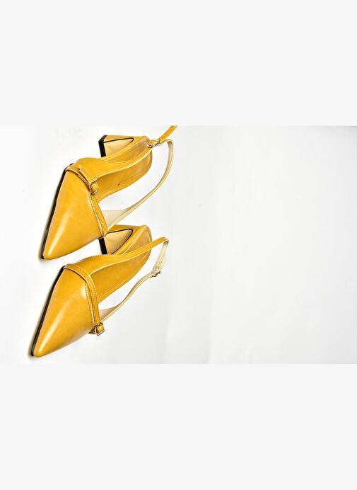 U654078709 Hardal Kalın Topuklu Kadın Ayakkabı - Görsel 7