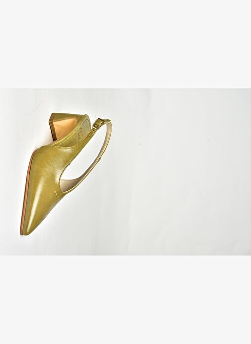 U654080009 Yeşil Kalın Topuklu Kadın Ayakkabı - Görsel 8