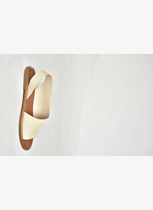 U876860609 Bej Kadın Sandalet - Görsel 7