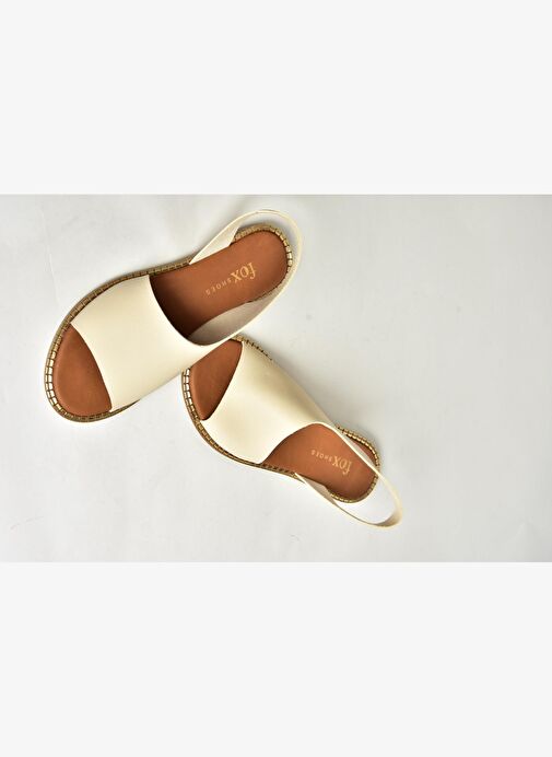 U876860609 Bej Kadın Sandalet - Görsel 6