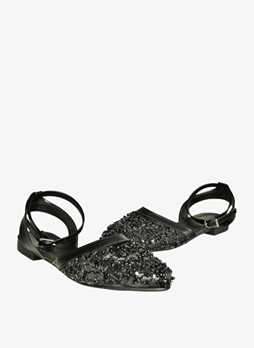 U726544115 Siyah File Kadın Babet - Görsel 7