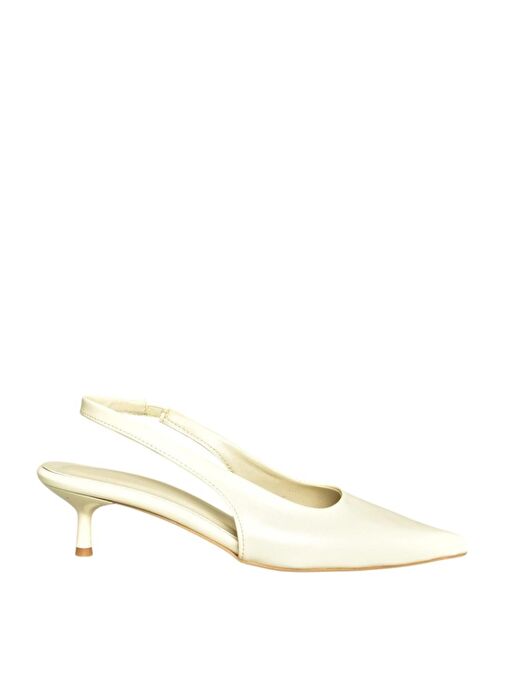 U518439809 Bej Alçak Topuklu Kadın Ayakkabı - Görsel 6