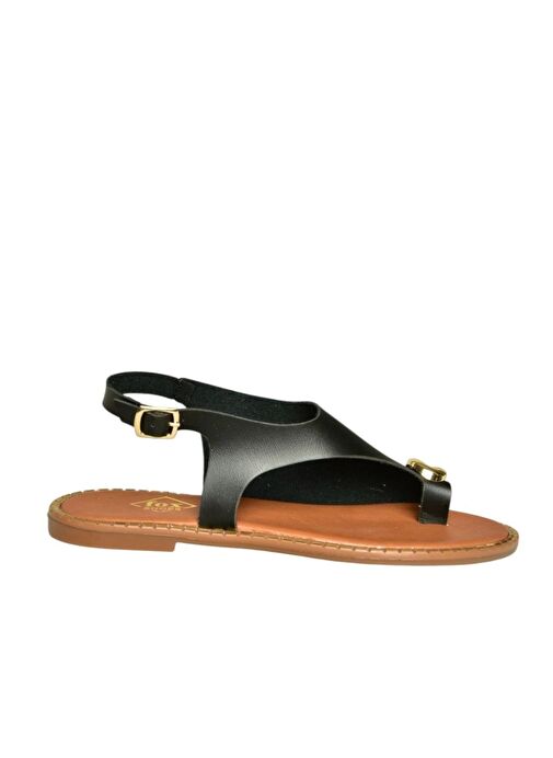 U652227109 Siyah Kadın Sandalet - Görsel 6