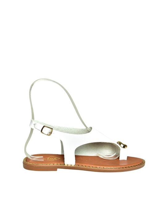 U652227109 Beyaz Kadın Sandalet - Görsel 7