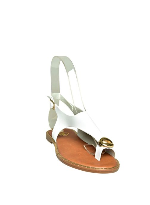 U652227109 Beyaz Kadın Sandalet - Görsel 6