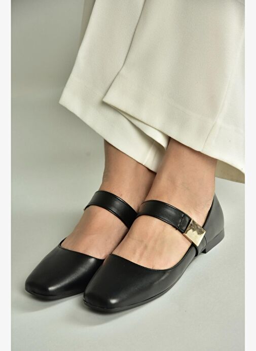 U726454509 Siyah Kadın Babet - Görsel 6