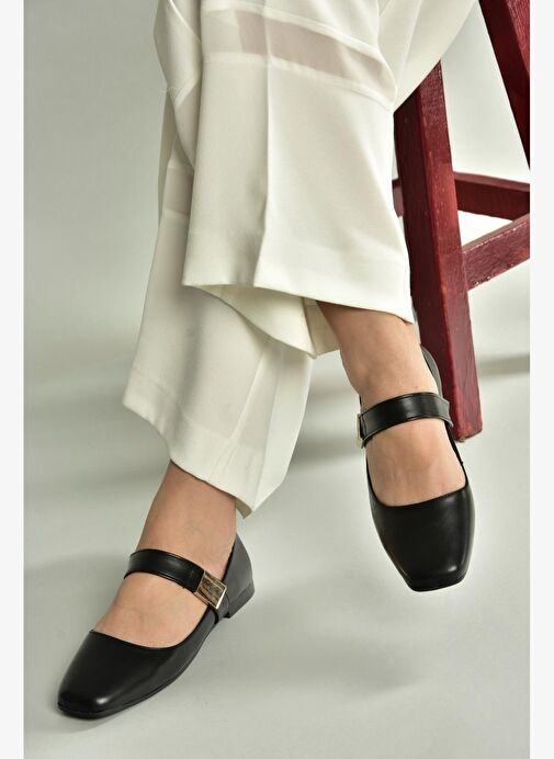 U726454509 Siyah Kadın Babet - Görsel 4