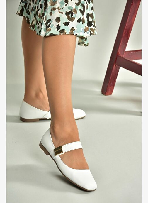 U726454509 Beyaz Kadın Babet - Görsel 4