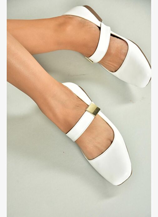 U726454509 Beyaz Kadın Babet - Görsel 2