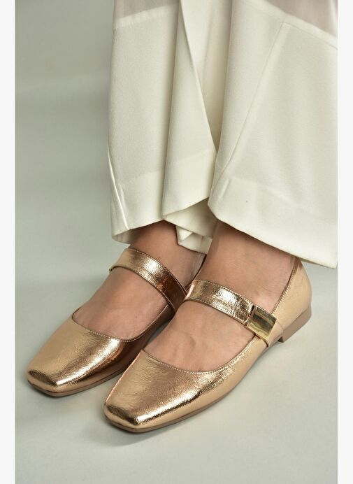 U726454508 Bronz Rugan Kadın Babet - Görsel 5