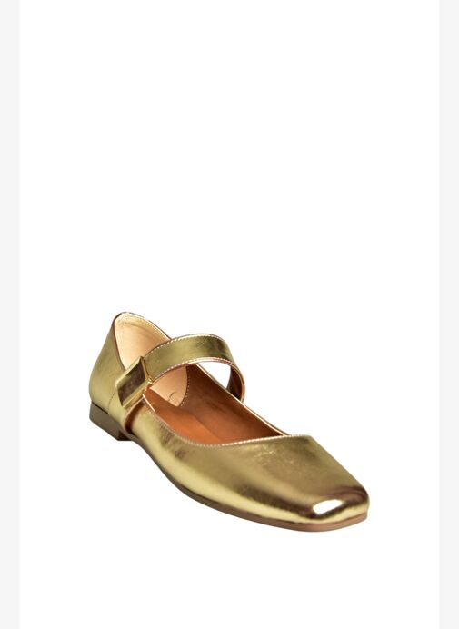 U726454508 Altın Rugan Kadın Babet - Görsel 7