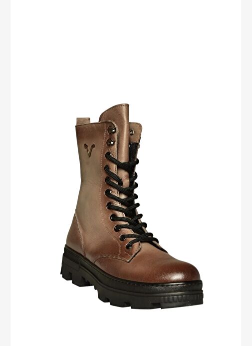 V999049103 Vizon Hakiki Deri Kadın Postal Bot - Görsel 6