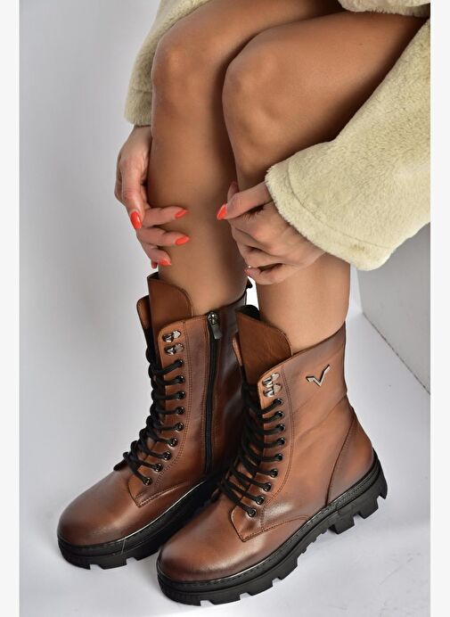 V999049103 Taba Hakiki Deri Kadın Postal Bot - Görsel 3