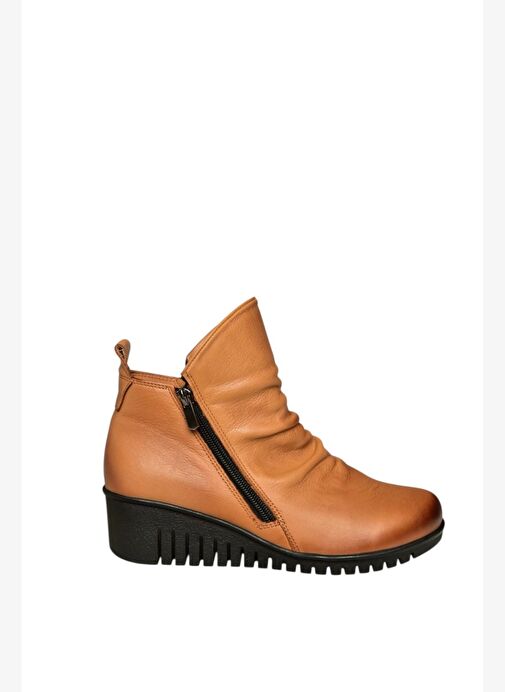 V324200303 Taba Hakiki Deri Dolgu Tabanlı Kadın Bot - Görsel 7