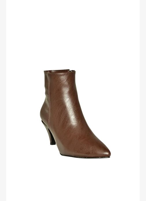 R404710009 Kahverengi Alçak Topuklu Kadın Bot - Görsel 6