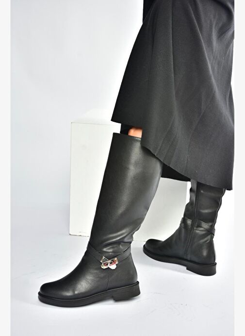 V726717109 Siyah Klasik Kadın Çizme - Görsel 3