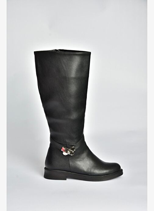 V726717109 Siyah Klasik Kadın Çizme - Görsel 6