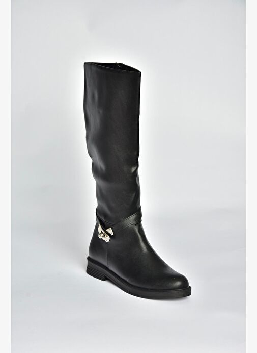 V726717109 Siyah Klasik Kadın Çizme - Görsel 7