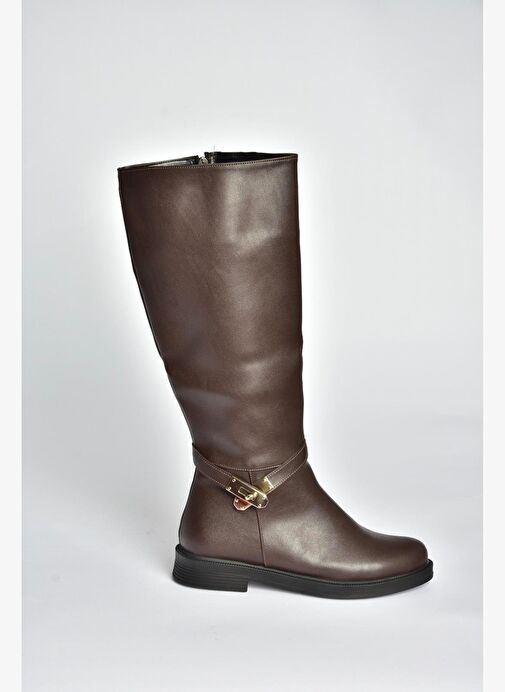 V726717109 Kahverengi Klasik Kadın Çizme - Görsel 7