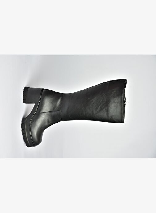 V965067009 Siyah Kalın Topuklu Kadın Çizme - Görsel 6