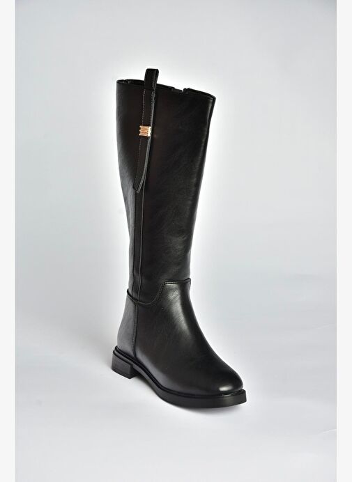 V973000809 Siyah Klasik Kadın Çizme - Görsel 6