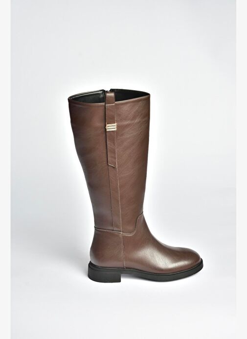 V973000809 Kahverengi Klasik Kadın Çizme - Görsel 6