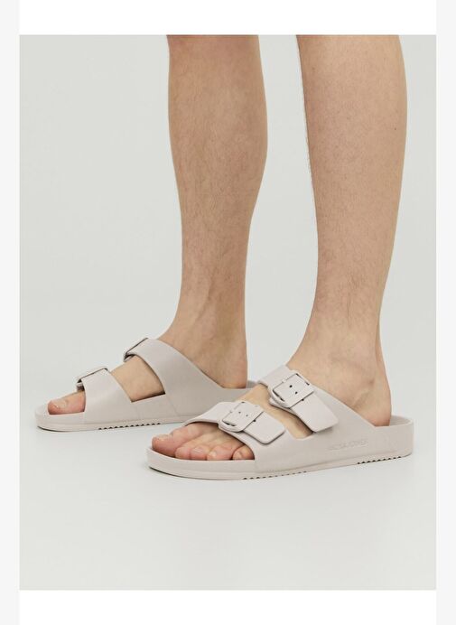 Jack & Jones Arizona Eva Bej Erkek Günlük Plaj Ayarlanabilir Çift Tokalı Terlik - 12204004 - Görsel 4