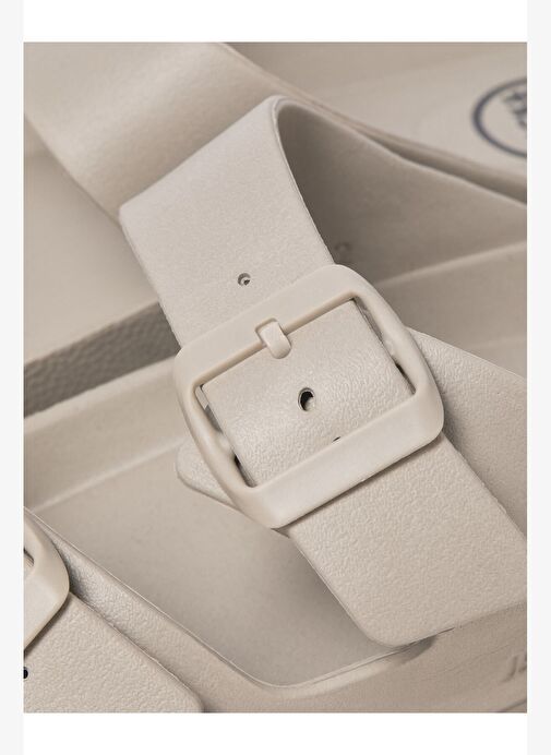 Jack & Jones Arizona Eva Bej Erkek Günlük Plaj Ayarlanabilir Çift Tokalı Terlik - 12204004 - Görsel 9