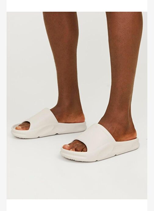 Jack & Jones Erkek Marka Logolu Rahat Tabanlı Krem Terlik - 12251282 - Görsel 2