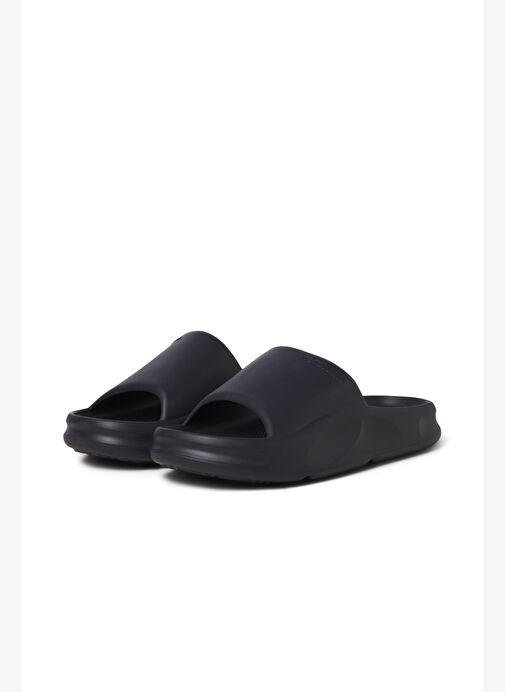 Jack & Jones Erkek Siyah Logolu Rahat Tabanlı Şık Görünüşlü Günlük Plaj Terlik 1225128 - Görsel 7