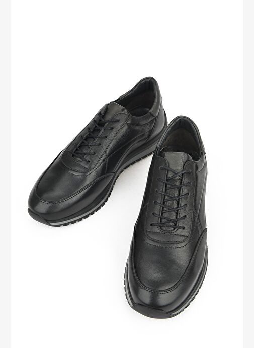Ziya, Erkek Hakiki Deri Sneaker 1531002Z415 Siyah - Görsel 6