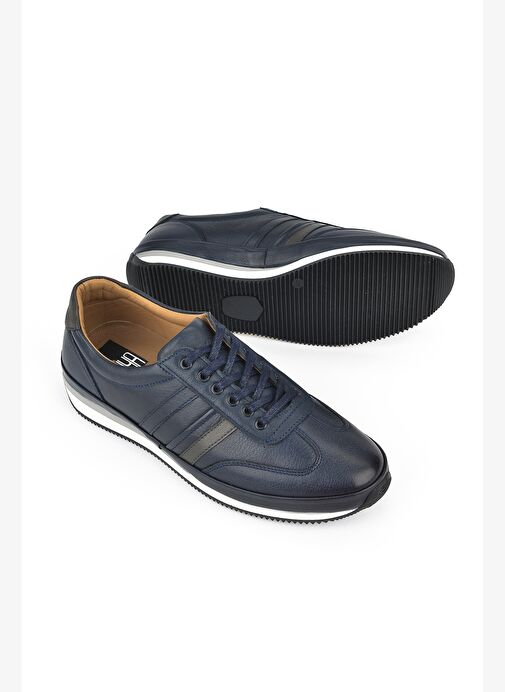 Ziya, Erkek Hakiki Deri Sneaker 1511002Z060 Lacivert - Görsel 7