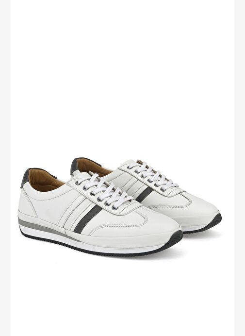 Ziya, Erkek Hakiki Deri Sneaker 1511002Z060 Beyaz - Görsel 3