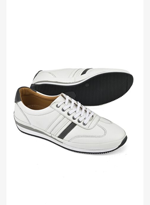 Ziya, Erkek Hakiki Deri Sneaker 1511002Z060 Beyaz - Görsel 5