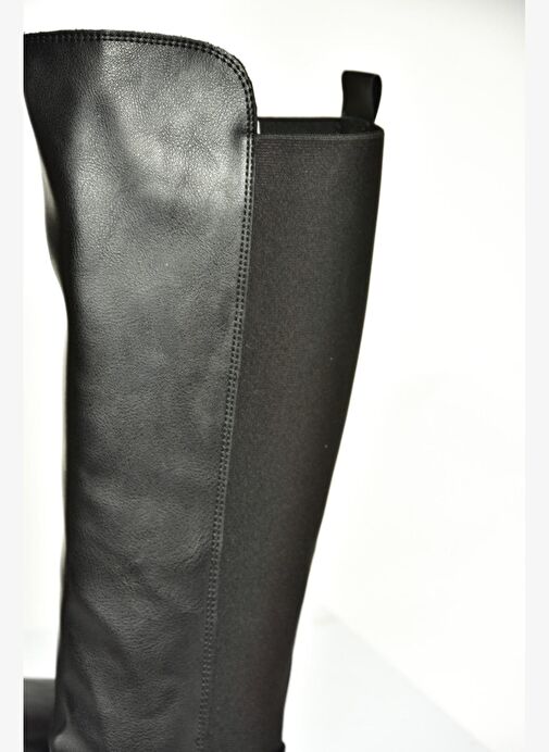 T820880209 Siyah Dalgıç Kumaş Klasik Çizme - Görsel 9