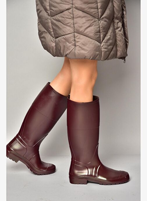T858704009 Bordo Yağmur Çizmesi - Görsel 3