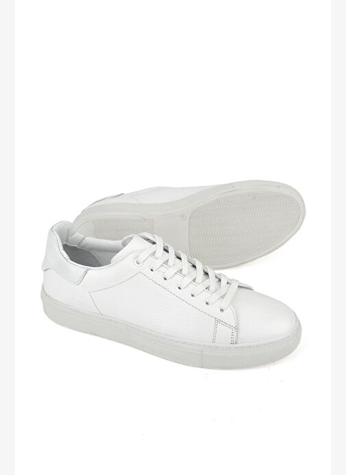 Ziya, Erkek Hakiki Deri Sneaker 1511026ZF7 Beyaz - Görsel 5