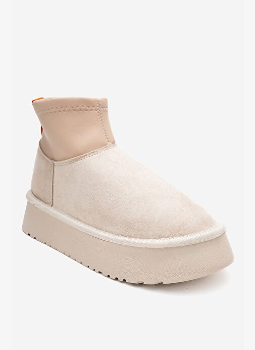 OVAR Bej Süet Scuba Platform Tabanlı Kadın Bot - Görsel 4