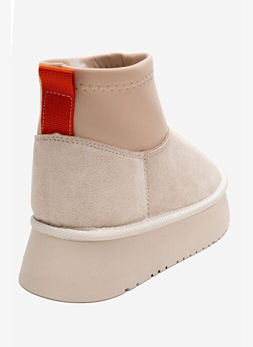 OVAR Bej Süet Scuba Platform Tabanlı Kadın Bot - Görsel 6