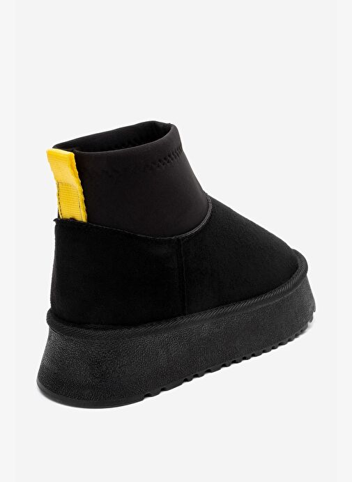 OVAR Siyah Süet Scuba Platform Tabanlı Kadın Bot - Görsel 6