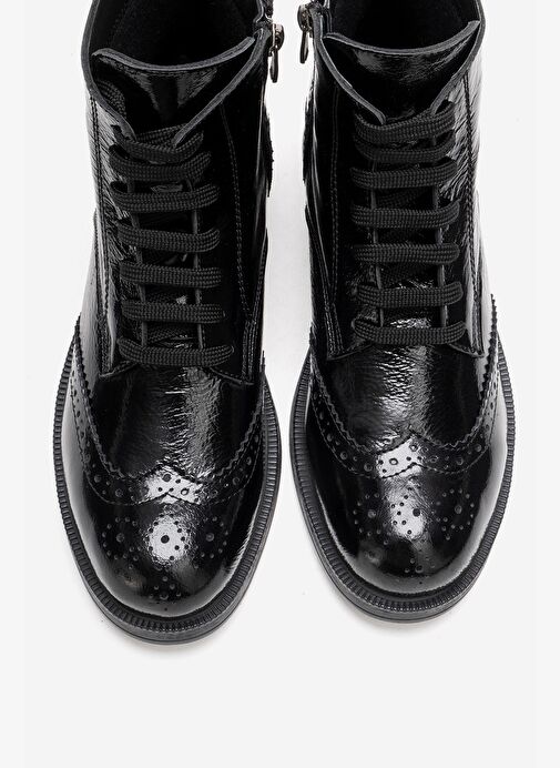 Luvi Shoes Luvi Shoes NELVY Siyah Rugan Hakiki Deri Kadın Bot | Boyner Siyah Rugan - 3. görsel